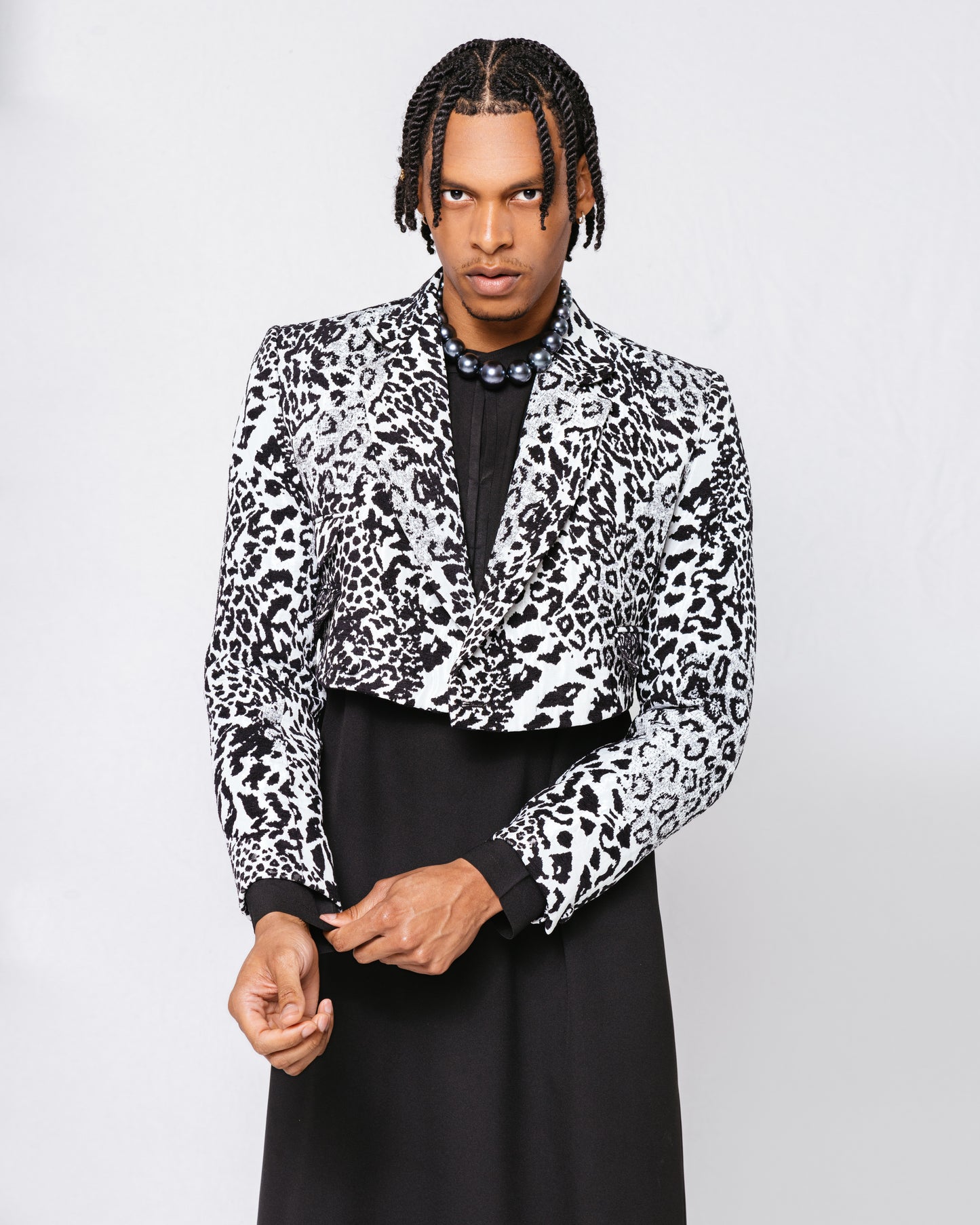 Wild side textured crop jacket