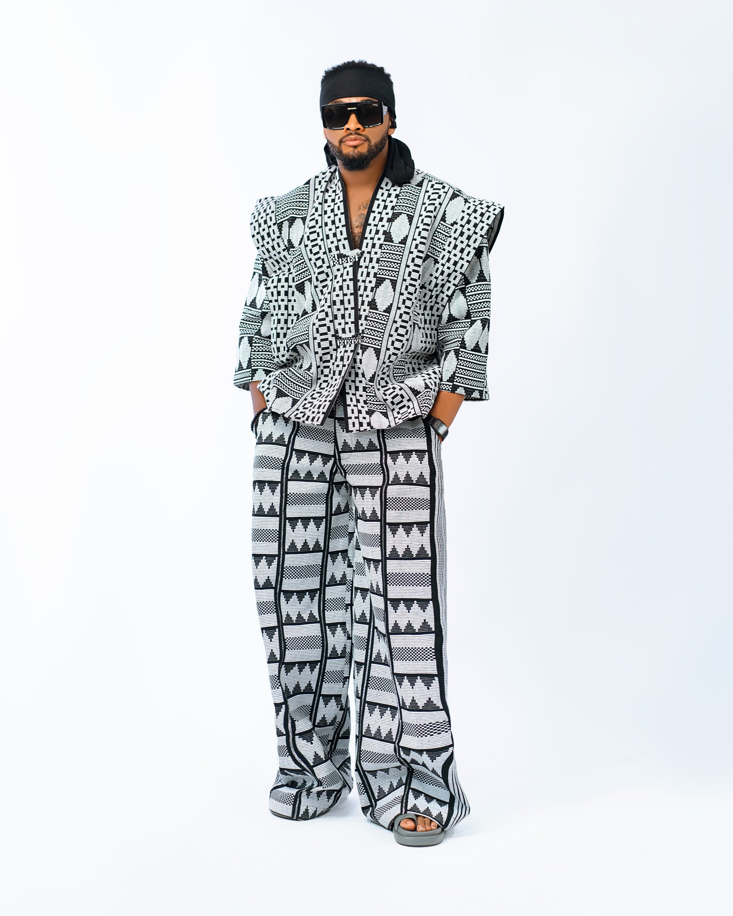 Print Kimono Jacket and Palazzo pants