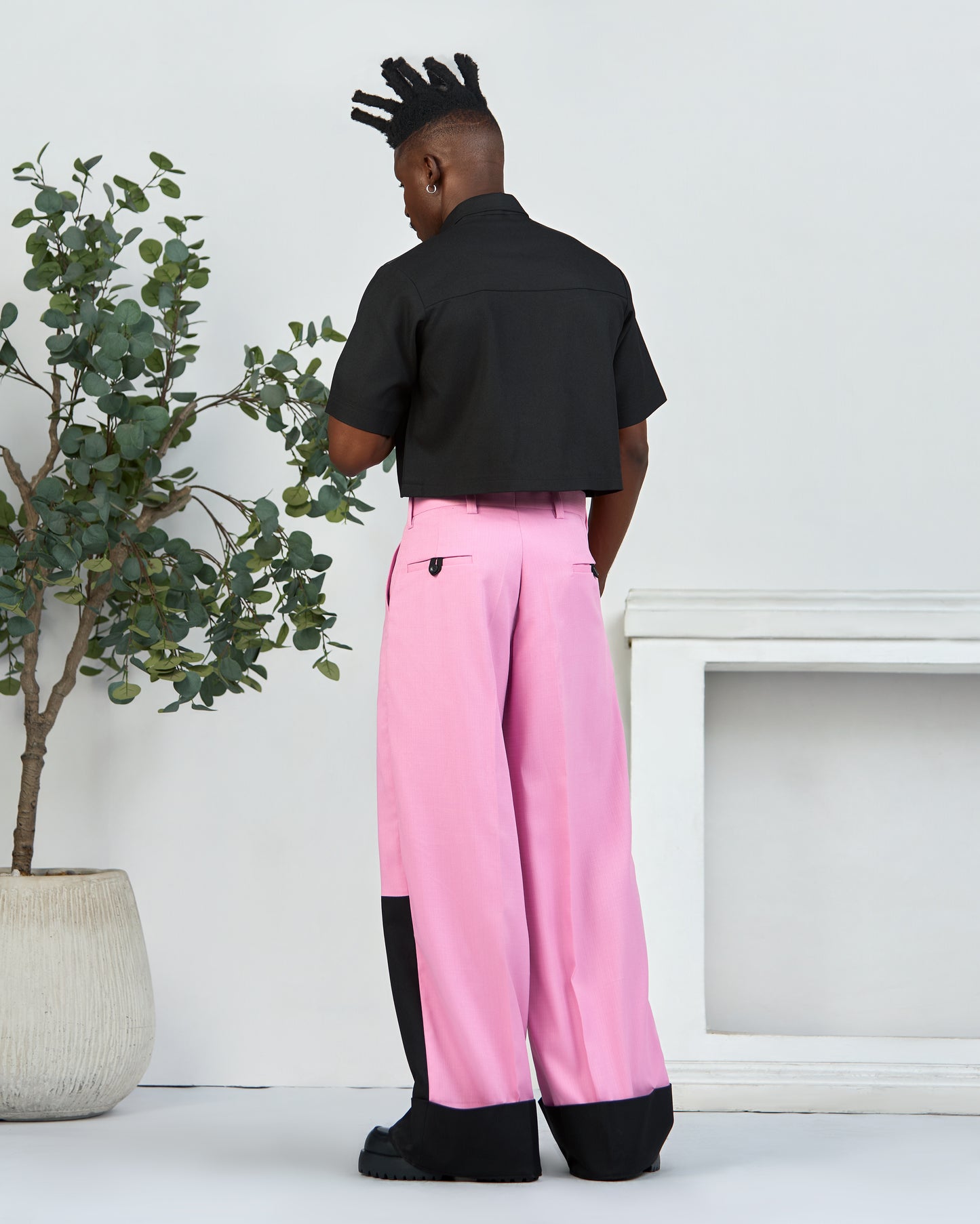 Color block palazzo pants