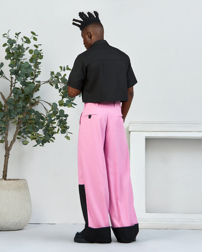 Color block palazzo pants