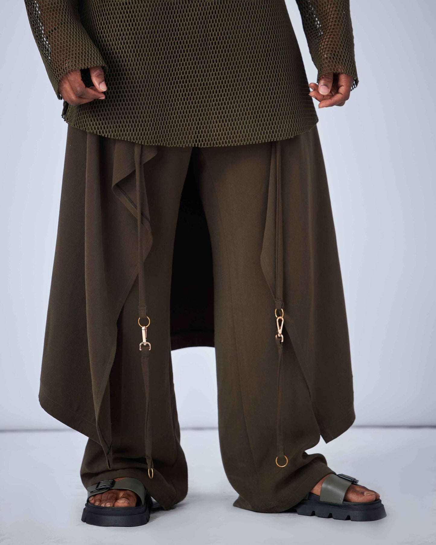 My kulture pants with attached wrap and buckle